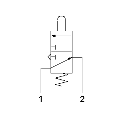 Microventil 3/2 NO - 315 MGN filet M5 cu parghie neagra