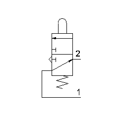 Microventil 3/2 NO - 315 MGN UL filet M5 cu parghie neagra