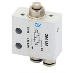 Microventil 2/2 NC - 204 MA  push-in tub Ø4 cu tija