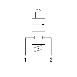 Microventil 2/2 NC - 204 MA  push-in tub Ø4 cu tija