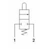 Microventil 2/2 NC - 204 MA  push-in tub Ø4 cu tija