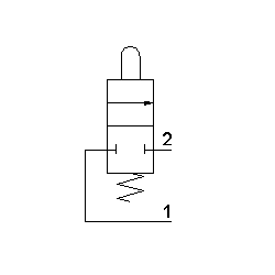 Microventil 2/2 NC - 204 MA UL  push-in tub Ø4 cu tija