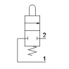 Microventil 2/2 NC - 204 MA UL  push-in tub Ø4 cu tija