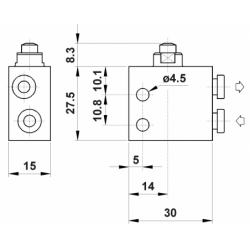 Microventil 2/2 NC - 204 MA UL  push-in tub Ø4 cu tija