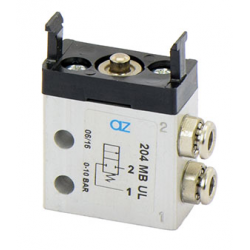 Microventil 2/2 NC - 204 MB UL push-in tub Ø4