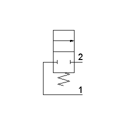 Microventil 2/2 NC - 204 MB UL push-in tub Ø4