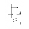 Microventil 2/2 NC - 204 MB UL push-in tub Ø4