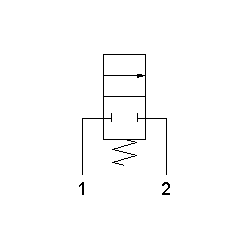 Microventil 2/2 NC - 204 MB push-in tub Ø4
