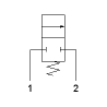 Microventil 2/2 NC - 204 MB push-in tub Ø4