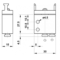 Microventil 2/2 NC - 204 MB push-in tub Ø4