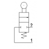 Microventil 2/2 NC - 204 MR UL cu levier rola , push-in tub Ø4