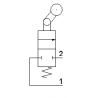 Microventil 2/2 NC - 204 MS UL cu levier unidirectional , push-in tub Ø4