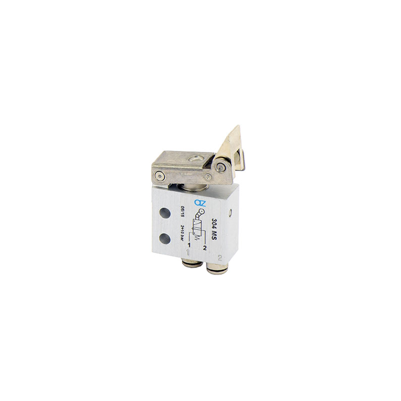 Microventil 2/2 NC - 204 MS cu levier unidirectional , push-in tub Ø4