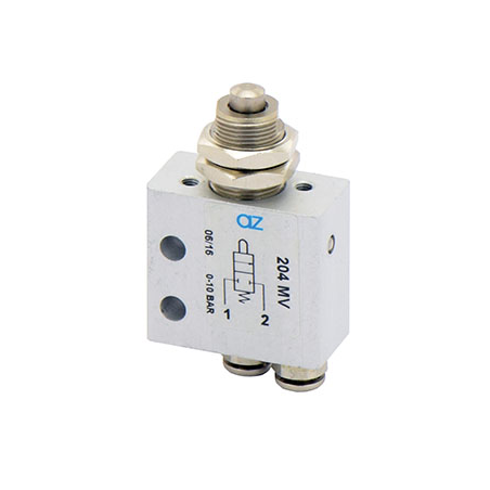Microventil 2/2 NC - 204 MV cu Prindere Panou push-in tub Ø 4