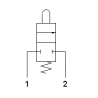 Microventil 2/2 NC - 204 MV cu Prindere Panou push-in tub Ø 4