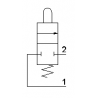 Microventil 2/2 NC - 204 MV UL cu tija si prindere panou , push-in tub Ø4