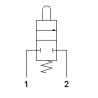 Microventil 2/2 NC - 204 MGR push-in tub Ø4 cu parghie rosie