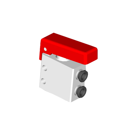 Microventil 2/2 NC - 204 MGR UL push-in tub Ø4 cu parghie rosie