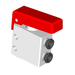 Microventil 2/2 NC - 204 MGR UL push-in tub Ø4 cu parghie rosie