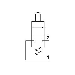 Microventil 2/2 NC - 204 MGR UL push-in tub Ø4 cu parghie rosie