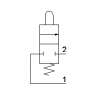 Microventil 2/2 NC - 204 MGR UL push-in tub Ø4 cu parghie rosie