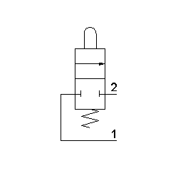 Microventil 2/2 NC - 204 MGG UL push-in tub Ø4 cu parghie galbena