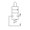 Microventil 2/2 NC - 204 MGG UL push-in tub Ø4 cu parghie galbena