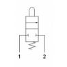 Microventil 2/2 NC - 204 MGG  push-in tub Ø4 cu pargie galbena