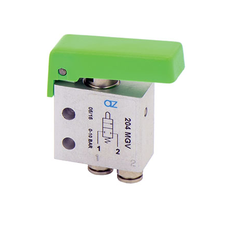 Microventil 2/2 NC - 204 MGV  push-in tub Ø4 cu parghie verde