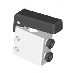 Microventil 2/2 NC - 204 MGN UL push-in tub Ø4 cu parghie neagra