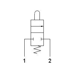 Microventil 2/2 NC - 205 MA filet M5 cu tija
