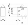 Microventil 2/2 NC - 205 MA filet M5 cu tija