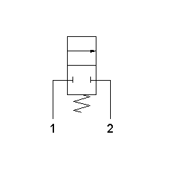 Microventil 2/2 NC - 205 MB filet M5