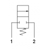 Microventil 2/2 NC - 205 MB filet M5