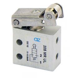 Microventil 2/2 NC - 205 MR UL cu levier si rola , filet M5