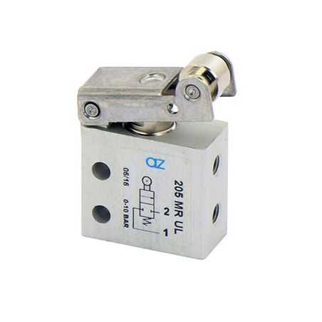 Microventil 2/2 NC - 205 MR UL cu levier si rola , filet M5