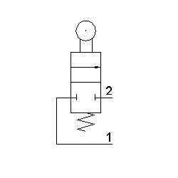 Microventil 2/2 NC - 205 MR UL cu levier si rola , filet M5