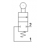 Microventil 2/2 NC - 205 MR UL cu levier si rola , filet M5