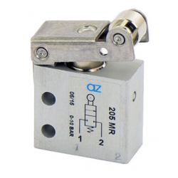Microventil 2/2 NC - 205 MR cu levier si rola filet M5