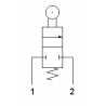 Microventil 2/2 NC - 205 MR cu levier si rola filet M5