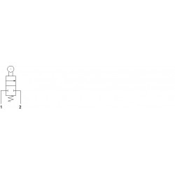 Microventil 2/2 NC - 205 MR cu levier si rola filet M5
