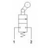 Microventil 2/2 NC - 205 MS cu levier unidirectional , filet M5