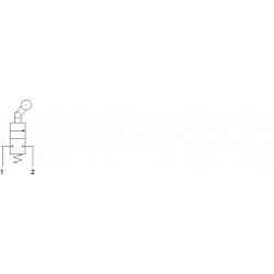 Microventil 2/2 NC - 205 MS cu levier unidirectional , filet M5