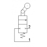 Microventil 2/2 NC - 205 MS UL cu levier unidirectional , filet M5