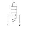 Microventil 2/2 NC - 205 MGR filet M5 cu parghie rosie