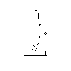Microventil 2/2 NC - 205 MGR UL filet M5 cu parghie rosie