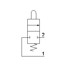 Microventil 2/2 NC - 205 MGG UL filet M5 cu parghie galbena
