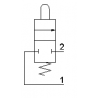 Microventil 2/2 NC - 205 MGG UL filet M5 cu parghie galbena