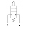 Microventil 2/2 NC - 205 MGG filet M5 cu parghie galbena