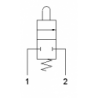 Microventil 2/2 NC - 205 MGV filet M5 cu parghie verde